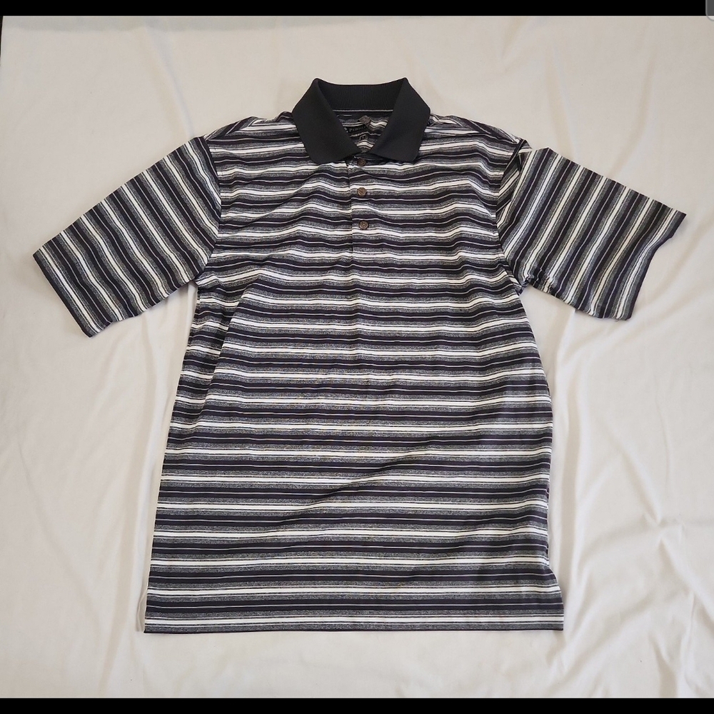 Pebble beach men's size small black polo shirt #705
